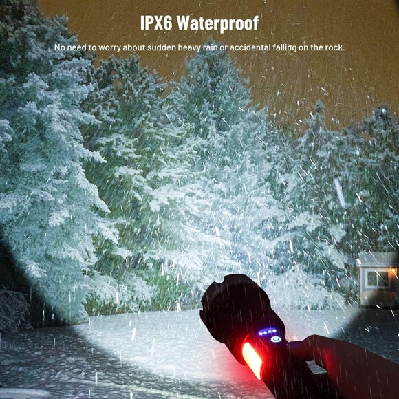 Rechargeable High-Lumen Flashlight with Spotlight and UV Mini Light for Camping - Picture 8 of 8